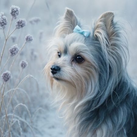 Porträt eines kleinen Hundes als Symbol für Tierkommunikation, Abschied und die weiterlebende Hundeseele